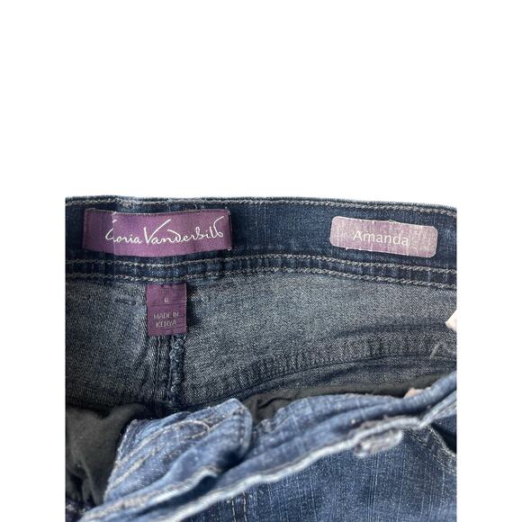 Gloria Vanderbilt Dark Wash Blue Denim Amanda Classic Jeans Women's Size 6 - Picture 5 of 11